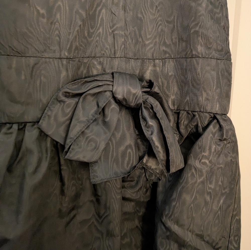 Gunne Sax Black Taffeta Dress with Lace Collar 8 - Picture 2 of 8